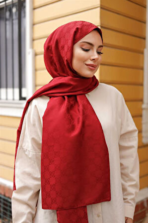 Dama Desen Şal Bordo