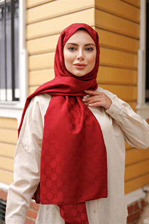 Dama Desen Şal Bordo