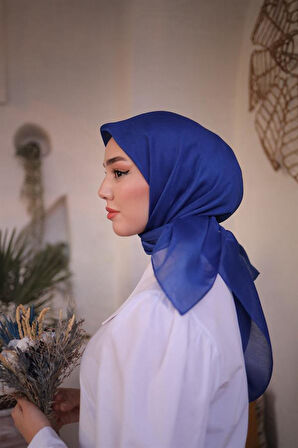 Abiye Eşarp Saks Mavi