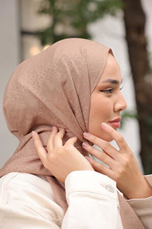 B Desen Şal Sütlü Kahve