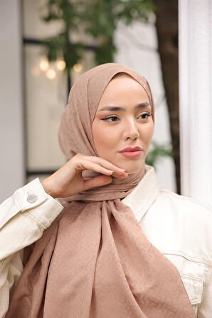 B Desen Şal Sütlü Kahve