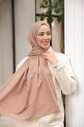 B Desen Şal Sütlü Kahve