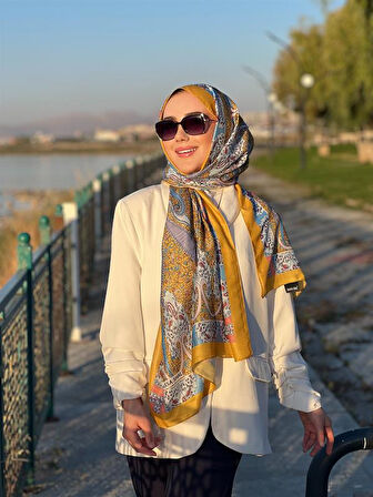 Etnik Desen Queen Şal Olive
