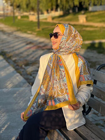 Etnik Desen Queen Şal Olive