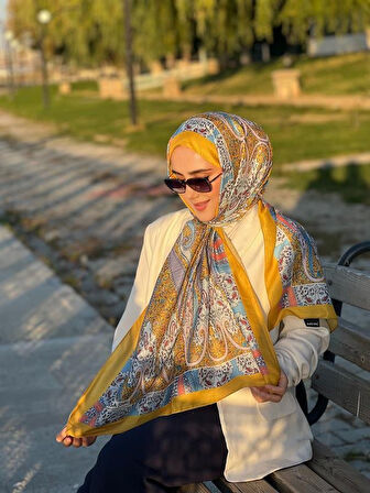 Etnik Desen Queen Şal Olive