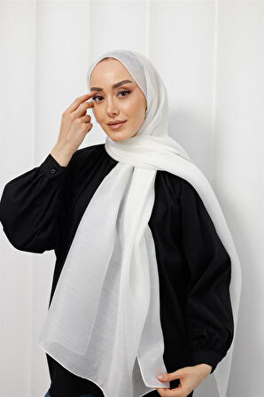 Abiye Şal Beyaz