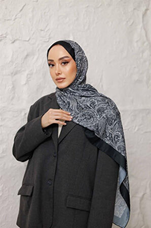 Etnik Desen Larisa Şal Antrasit