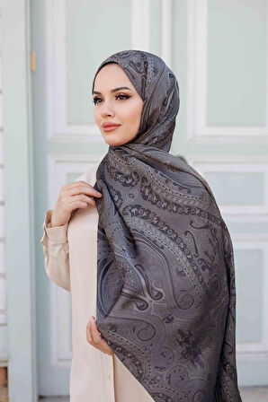 Etro Desen Premium Şal Antrasit