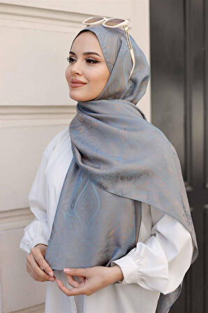 Etro Desen Premium Şal Buz Mavi