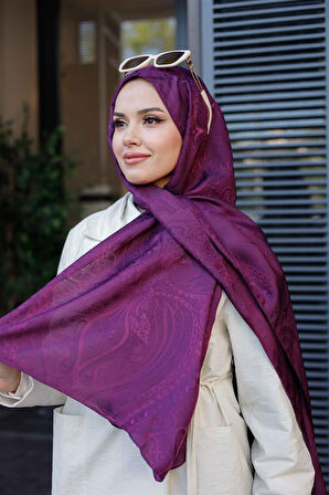 Etro Desen Premium Şal Mürdüm