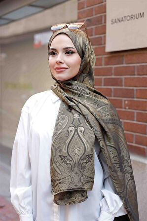 Etro Desen Premium Şal Haki