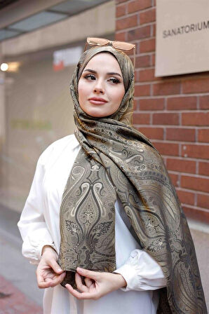 Etro Desen Premium Şal Haki
