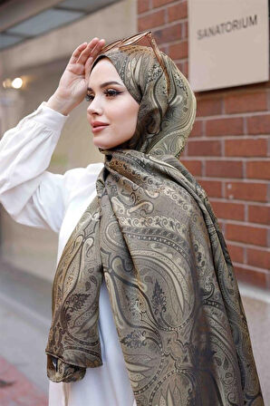 Etro Desen Premium Şal Haki