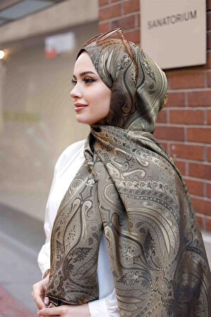 Etro Desen Premium Şal Haki
