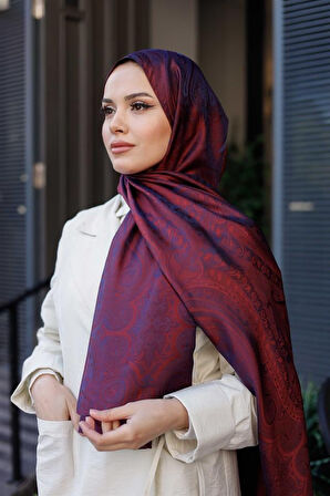 Etro Desen Premium Şal Bordo Lacivert