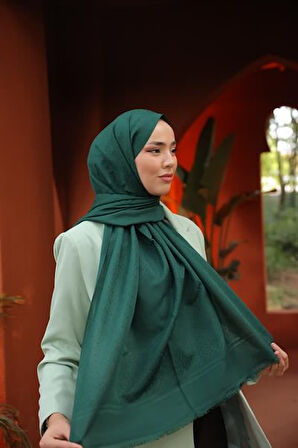 B Desen Şal Zümrüt