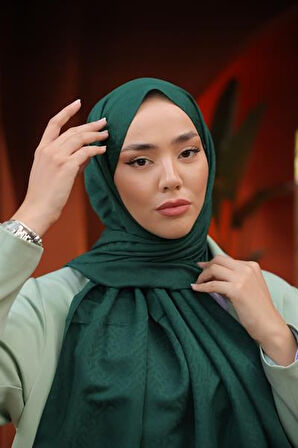 B Desen Şal Zümrüt