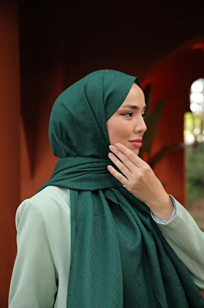 B Desen Şal Zümrüt