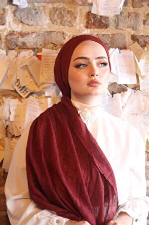 Bambu Kraş Şal Bordo 156