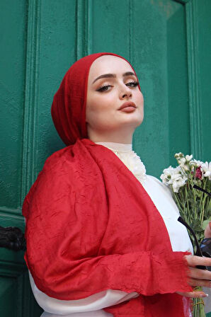 Bambu Kraş Şal Kırmızı 42