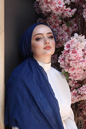 Bambu Kraş Şal Lacivert 194