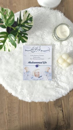 Pamuğum Atelier Kişiye Özel  Tasarım Kartlı Nazar Boncuklu Şans Bilekliği Doğum Günü Hediyelik (15 Adet)