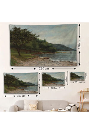 Gustave Courbet - Göl Kıyısı Geneva Duvar Örtüsü-7092