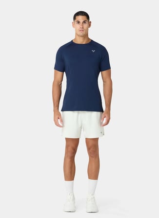 Squatwolf MT022640003 Ultralight Gym Tee Lacivert Bisiklet Yaka Fit Düz Erkek T-Shirt