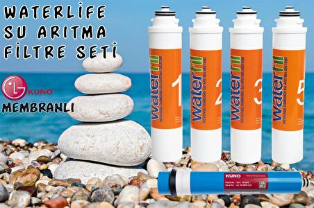 Waterlife Filtre 5 'li LG Mebran Set Waterlife Su Arıtma Filtresi