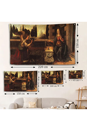 Leonardo da Vinci - Duyuru Duvar Örtüsü - Annunciation-7096