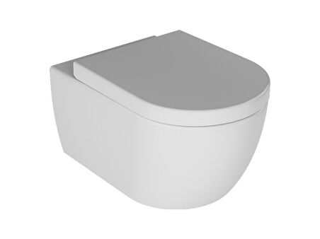 Quarter Bath Deep Q Rimless Beyaz Asma Klozet 70DE03054 Kapaksız 
