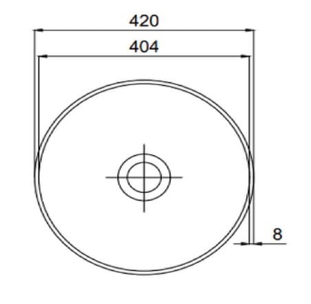 Alvit Mat Siyah Yuvarlak Tezgah Üstü Lavabo 42 cm