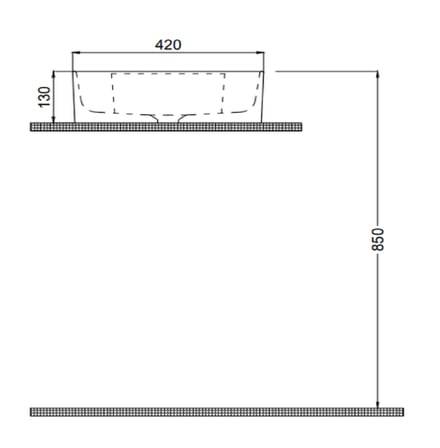 ROUND LİNE TEZGAH ÜSTÜ LAVABO 42 Ø