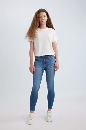 DeFacto Rebeca Skinny Fit Normal Bel Dar Paça Uzun Jean Pantolon B6506AX24SPNM28