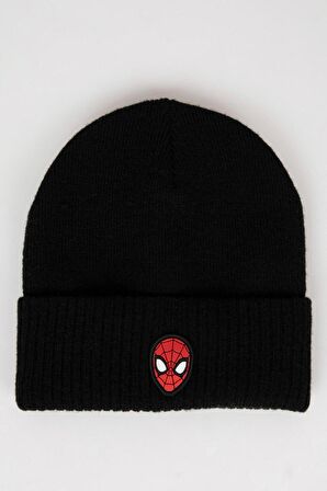 DeFacto Erkek Çocuk Marvel Spiderman Triko Bere C8639A824WNBK27