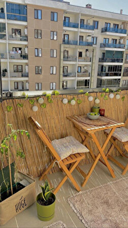 70 Cm X 3 Metre Kamış Hasır Balkon Çiti Dekorasyon 