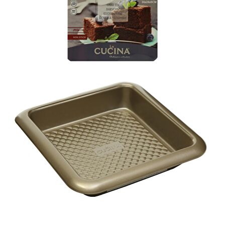 La Cucina Karbon Çelik Kare Fırın Kabı 24cm