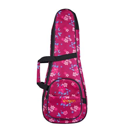 Wagon Case 04 Serisi Soprano Ukulele Çantası - Hibiscus Pembe
