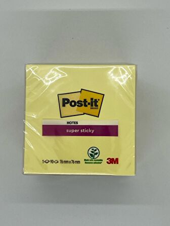 3M POST-İT SUPER STİCKY SARI 90 YAPRAK 76MM*76MM 