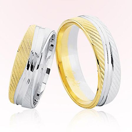 Sarı Beyaz Altın Alyans 7101