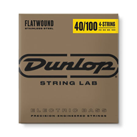 Jim Dunlop DBFS40100 Stainless Steel Flatwound Bas Gitar Teli (40-100)