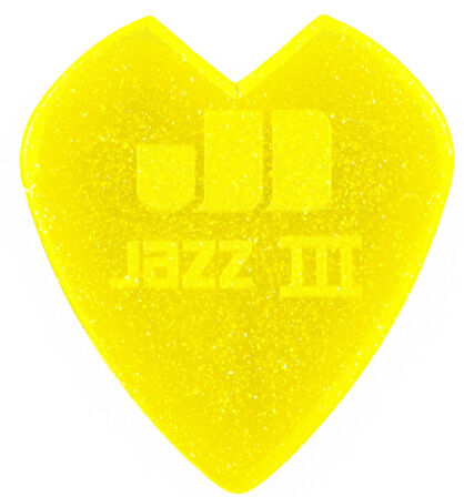 Jim Dunlop 47PKH3NYS Kirk Hammett Jazz III Pick Yellow Glitter 6 Adet Pena