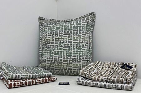 NİVEMESHOME ELYAF DOLGULU KIRLENT 45X45 LİSA 02 YEŞİL