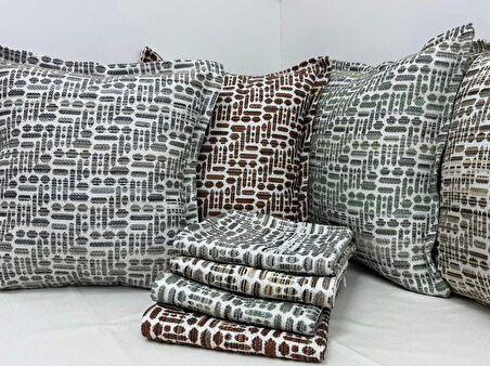 NİVEMESHOME ELYAF DOLGULU KIRLENT 45X45 LİSA 02 YEŞİL