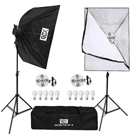 Gdx Tlb-5 Pro Light 100W 60X80 cm 2’li Softbox Seti Lambalı