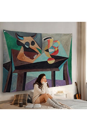 Pablo Picasso - Boğa Kafası Duvar Örtüsü-7103