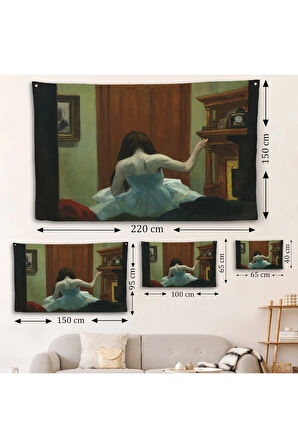 Edward Hopper - New York Interior Duvar Örtüsü-7105