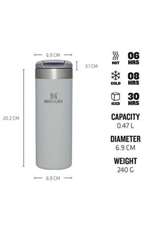Gri Transit Mug Termos 0,47 L