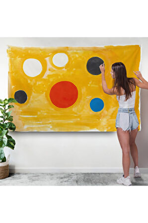 Alexander Calder - Kozmik Tic Tac Toe Duvar Örtüsü-7107