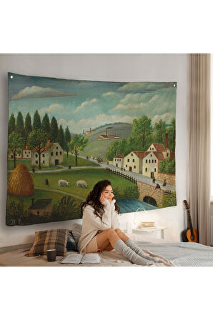 Rousseau - Bebek Arabaları Pastoral Duvar Örtüsü-7108